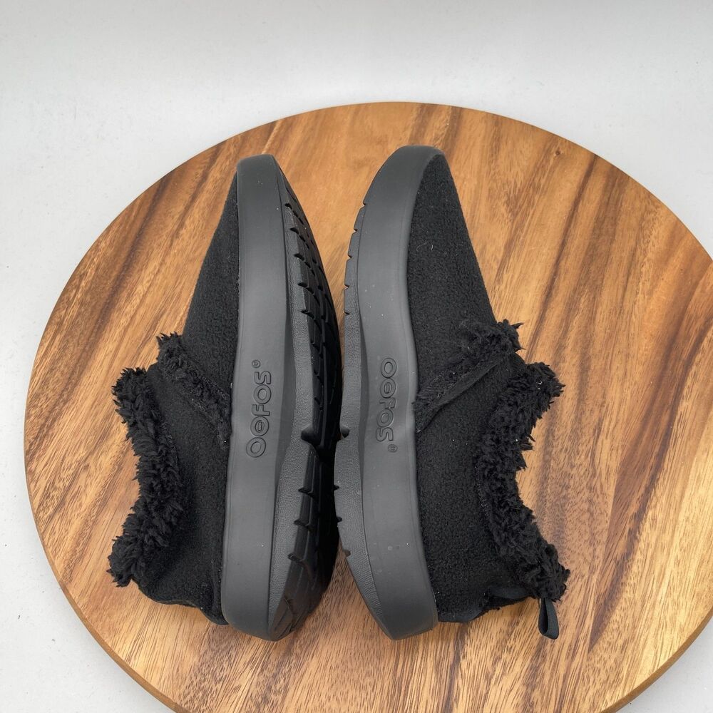 Oofos OOcoozie Low Shoes Womens Size 7.5 Black Recovery Walking Slip On Comfort - Picture 6 of 9